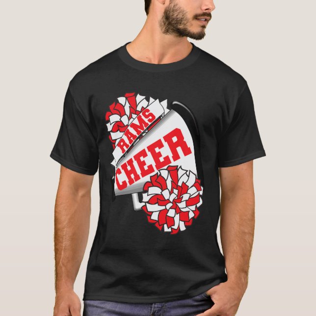 T-shirt Esprit de Cheerleading Rams Cheer Ck À l'École R  (Devant)