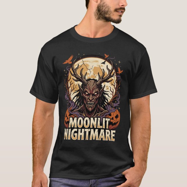 T-shirt Esprit de Démon de la Lune d'Halloween (Devant)
