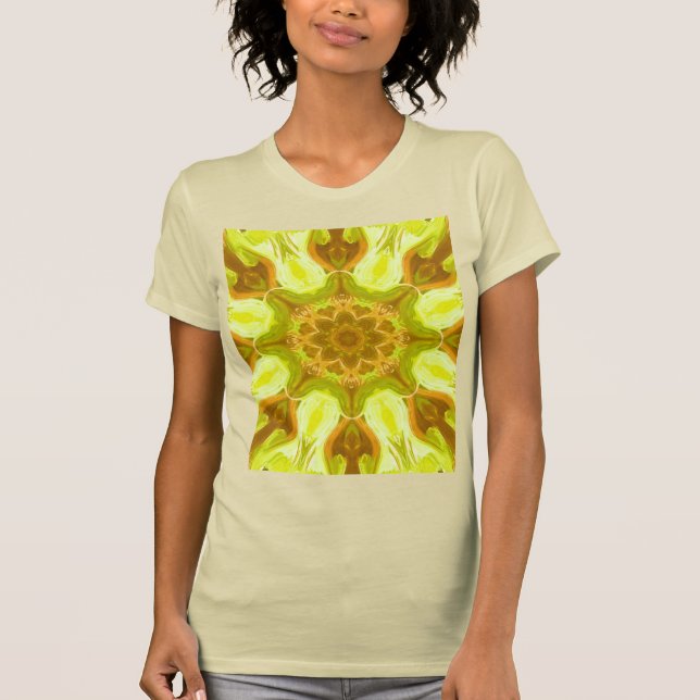 T-shirt Esprit de feuillage solaire motif abstrait  (Devant)