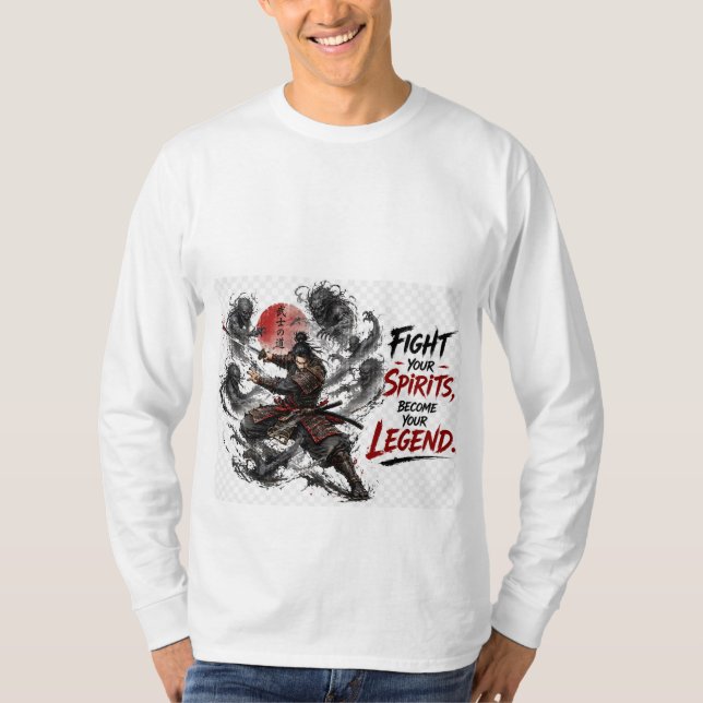 T-shirt Esprit de Guerrier Samouraï Graphique Motivation p (Devant)