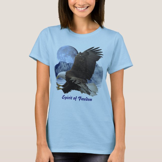 T-shirt ESPRIT DE LA LIBERTÉ Aigle chauve Vêtements de fau (Devant)