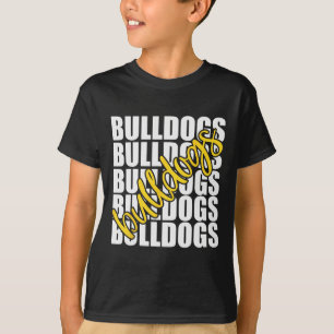 T-shirt Esprit de l'équipe sportive de l'école jaune