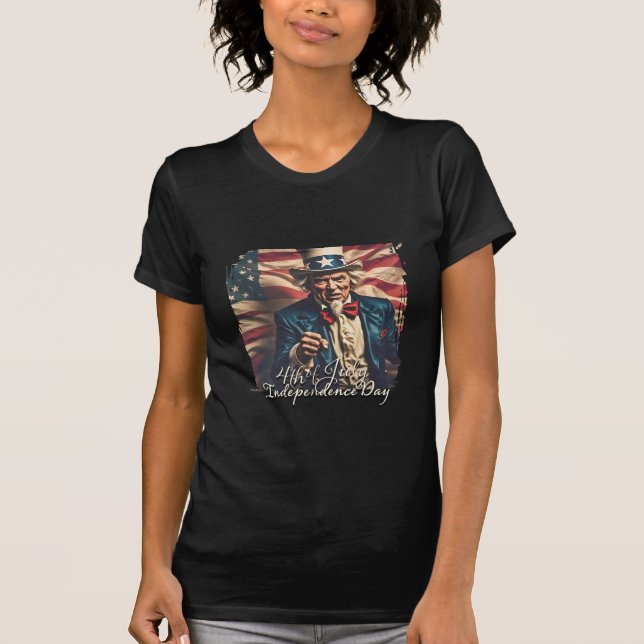 T-shirt Esprit de liberté en rouge, blanc et bleu (Devant)