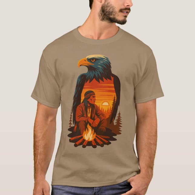 T-shirt Esprit de liberté : L'aigle américain (Devant)