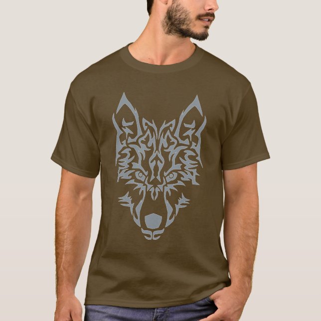 T-shirt Esprit de loup d'argent Animaux (Devant)