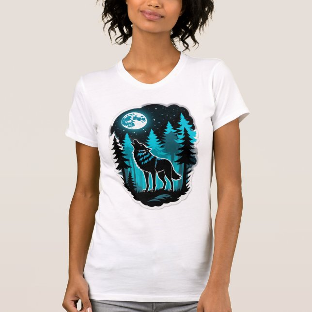 T-shirt Esprit de loup de la forêt (Devant)