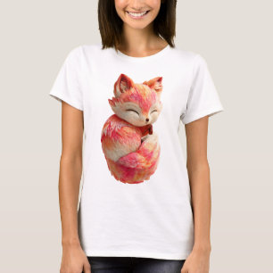 T-shirt Esprit de Renard Coucher de Soleil Rose Confortabl