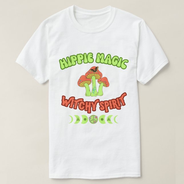 T-shirt Esprit de sorcière magique hippie  (Design devant)