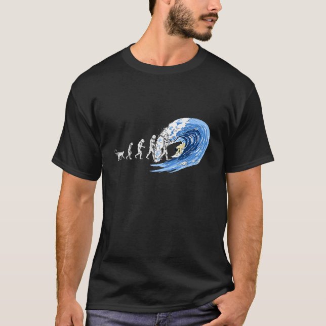 T-shirt Esprit de Surf Évolution de l'Homme  (Devant)