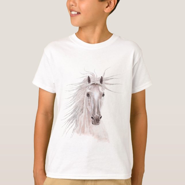 T-shirt Esprit du cheval de vent - cru (Devant)