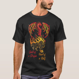 T-shirt Esprit d'un dragon, Coeur d'un loup