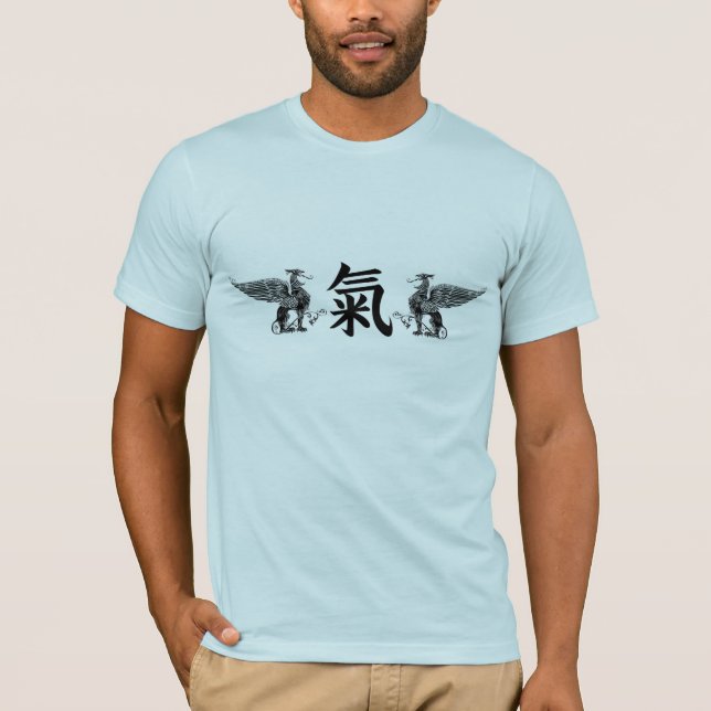 T-shirt Esprit, esprit, kanji de force avec le griffon (Devant)