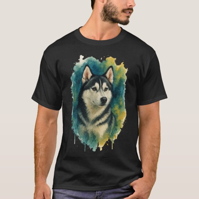 T-shirt Esprit Husky Aquarelle Majesté (Devant)