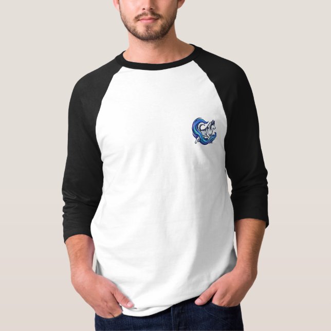 T-shirt Esprit Husky Aura Bleu Électrique Graphique (Devant)