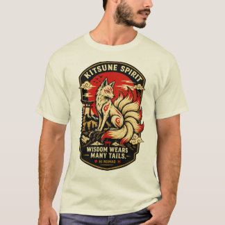 T-shirt Esprit Kitsune – Mythe Vintage Yokai Renard Japona
