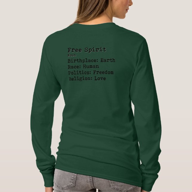 T-shirt Esprit libre : Cou de l'équipage à manches longues (Dos)