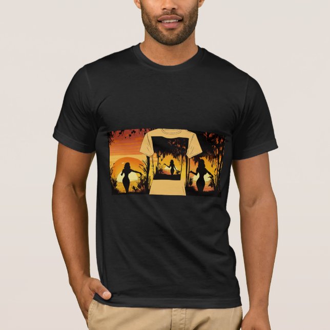 T-shirt "Esprit libre dans le coucher du soleil (Devant)
