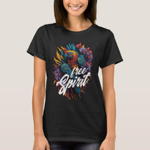 T-shirt Esprit libre Parrot Vagues estivales arc-en-ciel