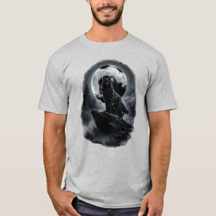 T-shirt Esprit Loup Classique - Graphique de la Nature Vin