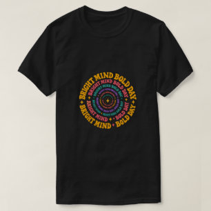 T-shirt Esprit Lumineux Jour Audacieux Spirale Rétro