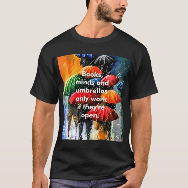 T-shirt Esprit ouvert, livres ouverts (Devant)