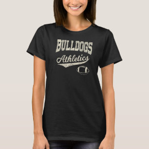 T-shirt esprit porter bulldogs lycée football athlétique