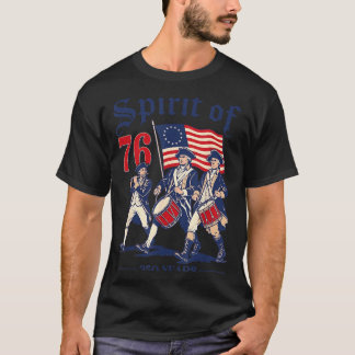 T-shirt Esprit Rétro De 76 250 Ans Semiquincentennial