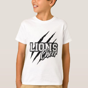 T-shirt Esprits d'équipe de pom-pom girls Lions Cheer Back