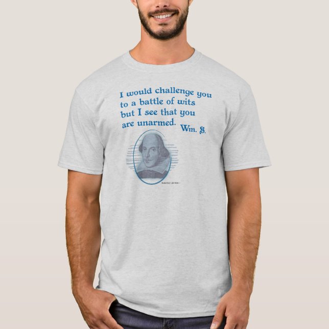 T-shirt Esprits sans armes de Snark Shakespeare (Devant)
