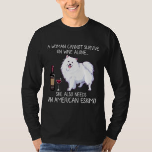 T-shirt Esquimau Américain Et Chien À Vins