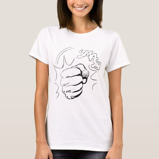 T-shirt Esquisse de masque d'art pop rétro (Devant)