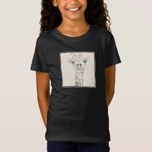 T-Shirt Esquisse de portrait de Giraffe