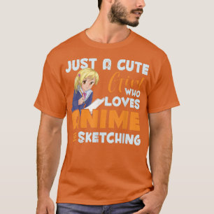 T-shirt Esquisse Japon Anime Anime Filles Femmes Kawaii Ho