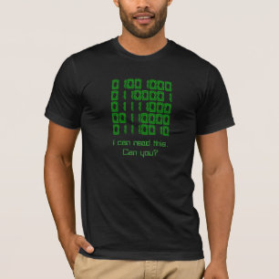T-shirt Essai binaire de geek en vert