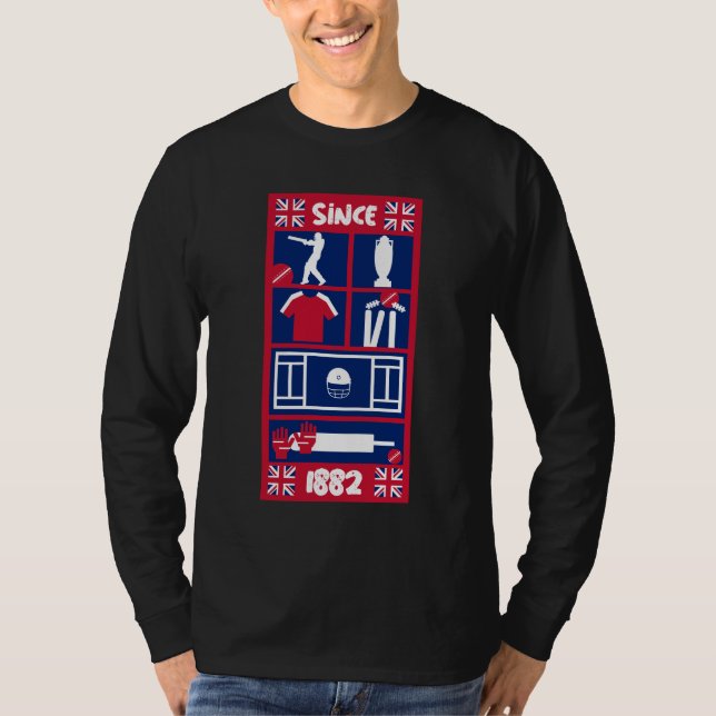 T-shirt Essai de cricket anglais (Devant)