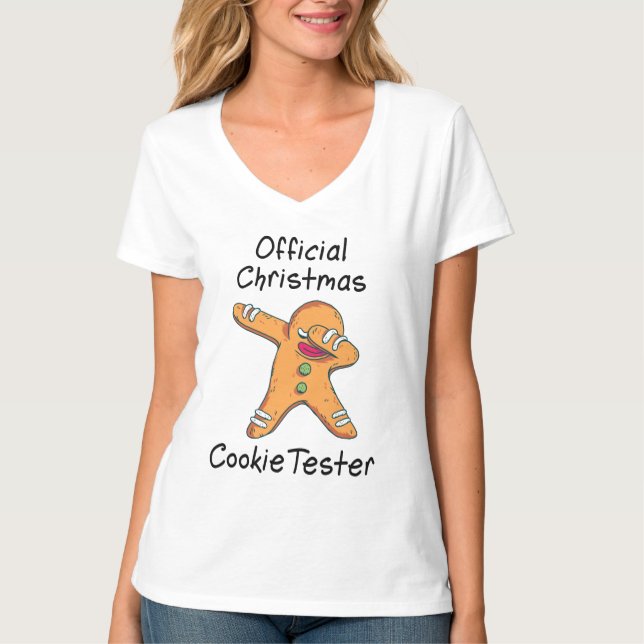 T-shirt Essai officiel de cookie de Noël (Devant)