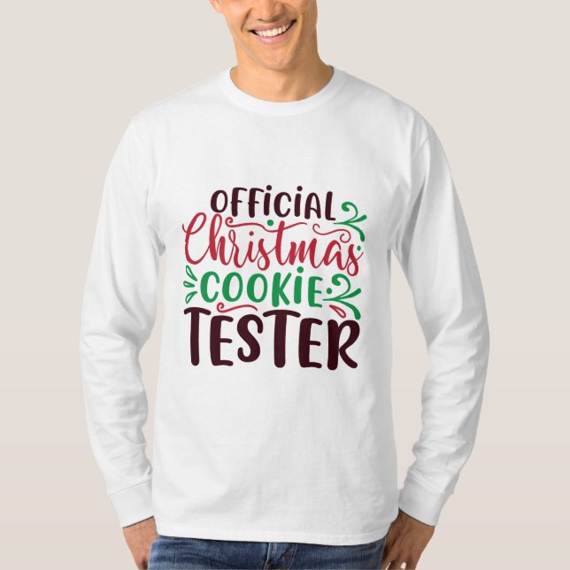 T-shirt Essai officiel de cookie de Noël (Devant)