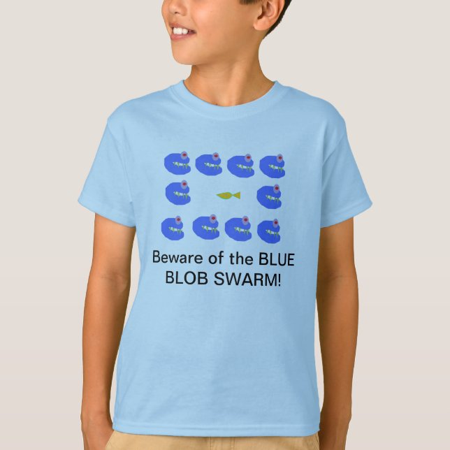 T-shirt Essaim bleu de goutte (Devant)