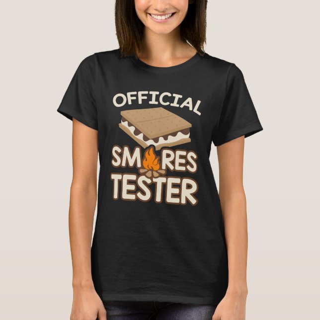 T-shirt Essayeur campant officiel d'amant de Smores (Devant)