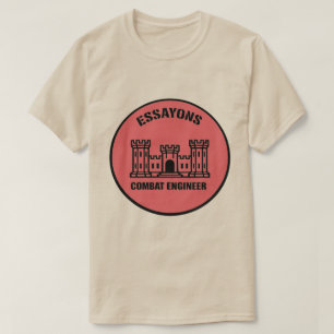 T-shirt Essayons Combat Engineer Badge Tee