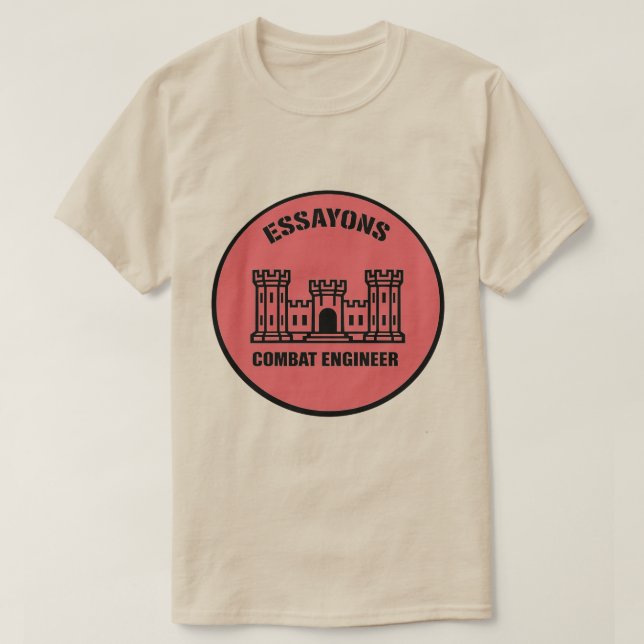 T-shirt Essayons Combat Engineer Badge Tee (Design devant)