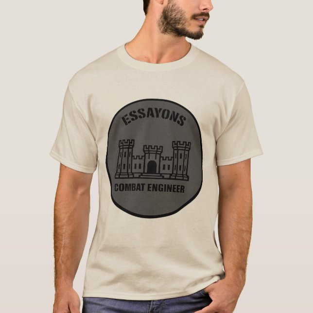 T-shirt Essayons Combat Engineer Badge Tee (Devant)