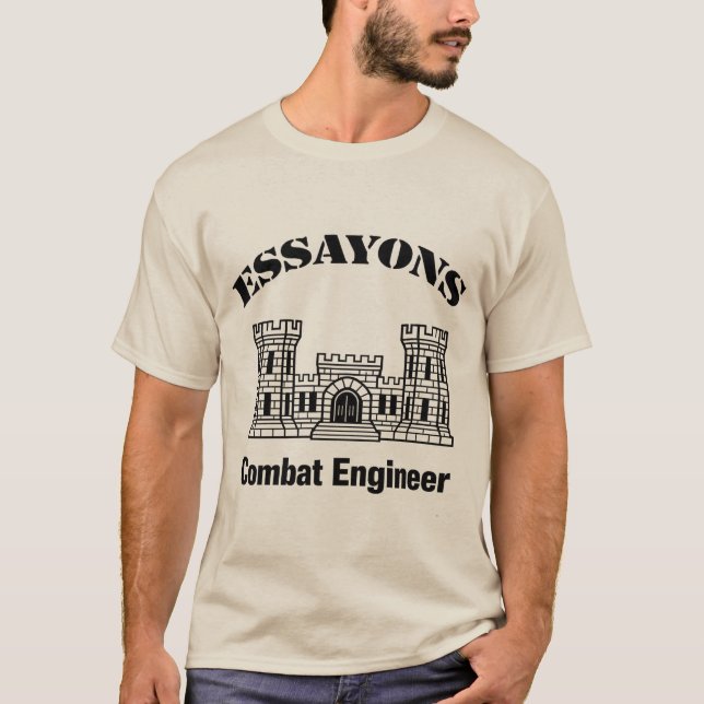 T-shirt Essayons Combat Engineer Badge Tee (Devant)