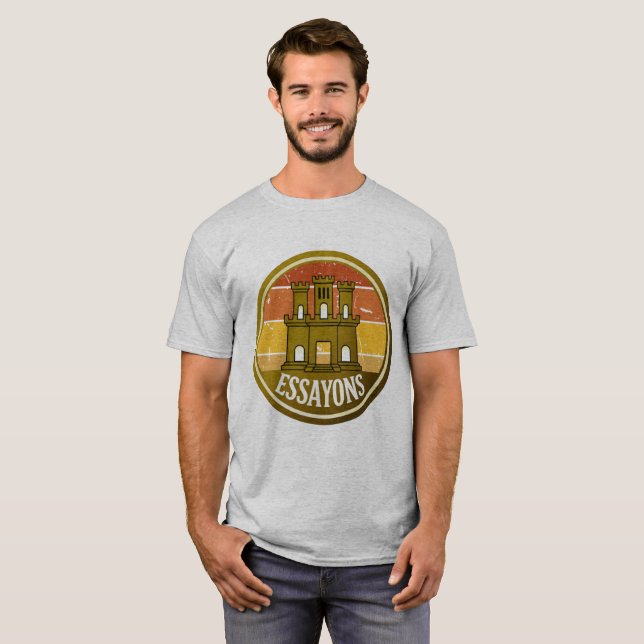 T-shirt Essayons T‑Shirt Engineer Castle Rétro (Devant entier)