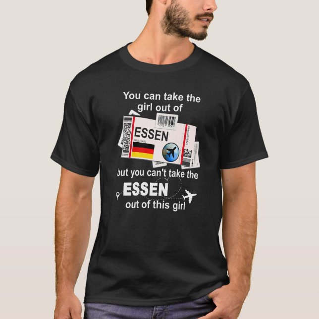 T-shirt Essen Boarding Pass  Essen Girl  Essen (Devant)