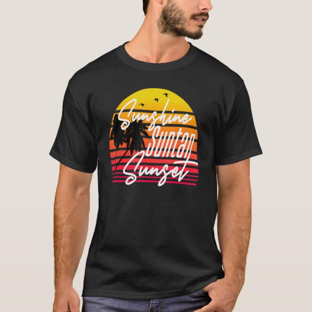T-shirt Essence De Sunshine Sunshine Sunset Été (Devant)