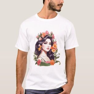 T-shirt Essence féminine florale