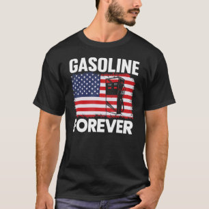 T-shirt Essence Forever Gas Cars Patriotique Usa Drapeau 1