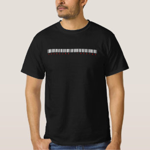 T-shirt Essence pour jamais code barre blanc-rouge