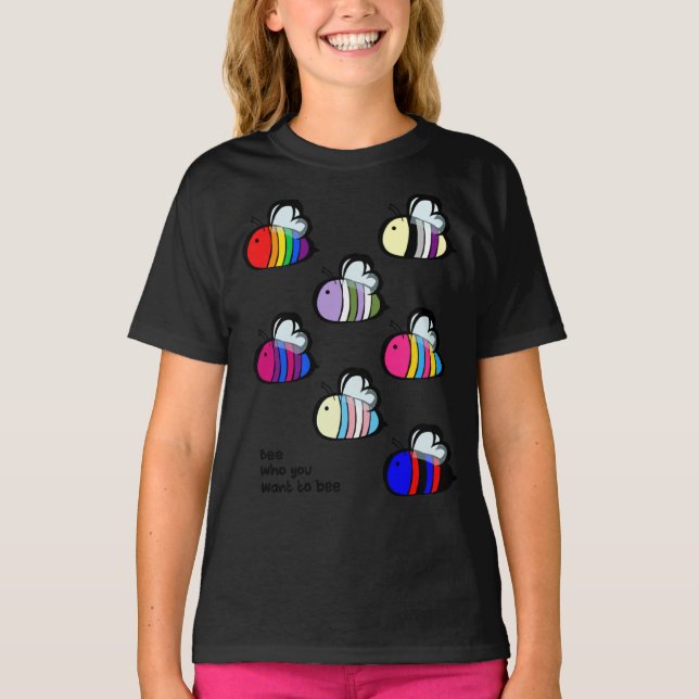 T-Shirt Essentiel de la Pride LGBT Bee Shot (Devant)